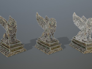 lion statue 3D 模型