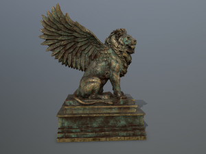 lion statue 3D 模型