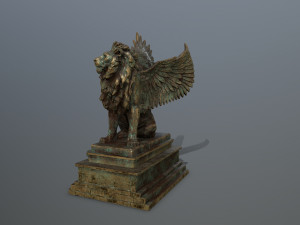 lion statue 3D 模型