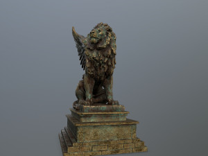 lion statue 3D 模型