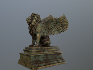 lion statue 3D 模型