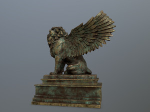 lion statue 3D 模型
