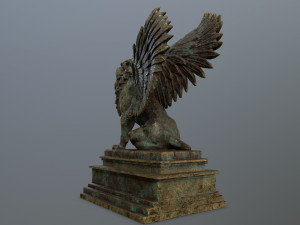 lion statue 3D 模型