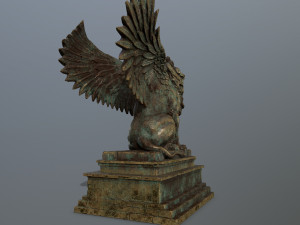 lion statue 3D 模型