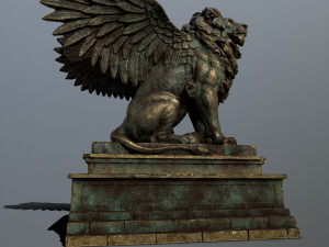 lion statue 3D 模型