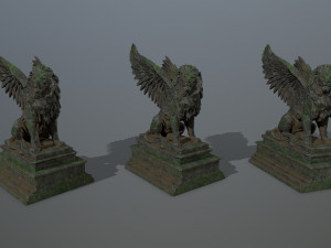lion statue Modelo 3D