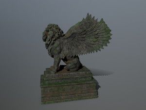 lion statue Modelo 3D