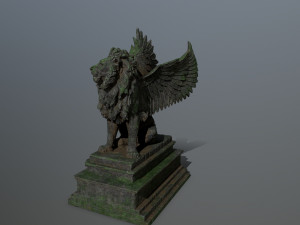 lion statue Modelo 3D