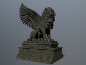 lion statue Modelo 3D