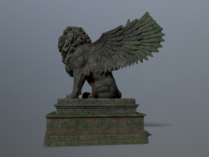 lion statue Modelo 3D