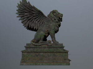 lion statue Modelo 3D
