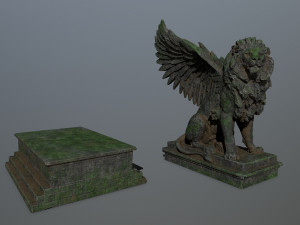 lion statue Modelo 3D