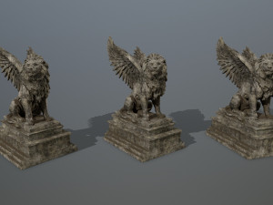 lion statue 3D Model