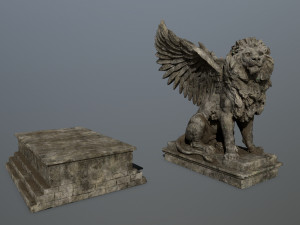 lion statue 3D Model
