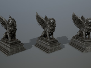 lion statue 3Dモデル