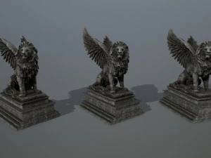 lion statue 3D Model