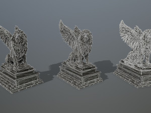 lion statue Model 3D