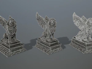 lion statue 3D Model