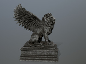 lion statue Model 3D
