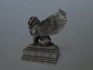 lion statue Model 3D