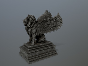 lion statue Model 3D
