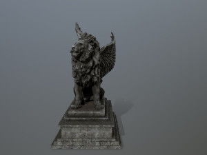 lion statue Model 3D