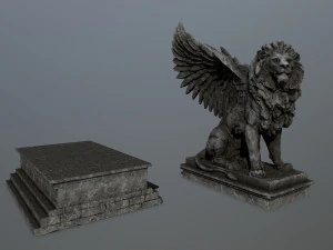 lion statue 3D Model