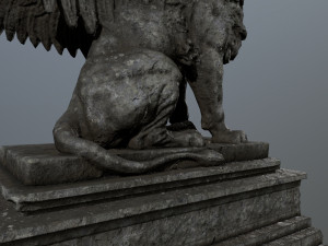 lion statue Model 3D