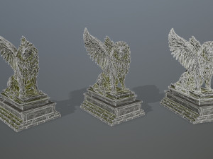 lion statue 3D मॉडल