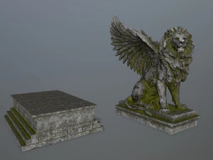 lion statue 3D Model