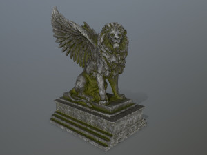 lion statue 3D मॉडल