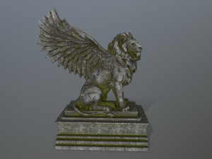 lion statue 3D मॉडल