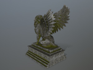 lion statue 3D मॉडल