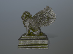 lion statue 3D मॉडल