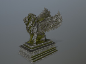 lion statue 3D मॉडल