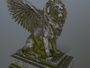 lion statue 3D मॉडल