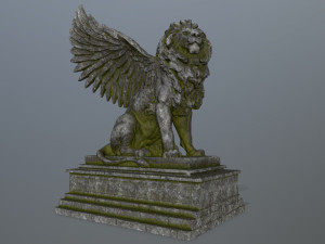 lion statue 3D मॉडल