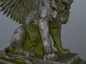 lion statue 3D मॉडल