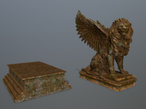lion statue 3Dモデル