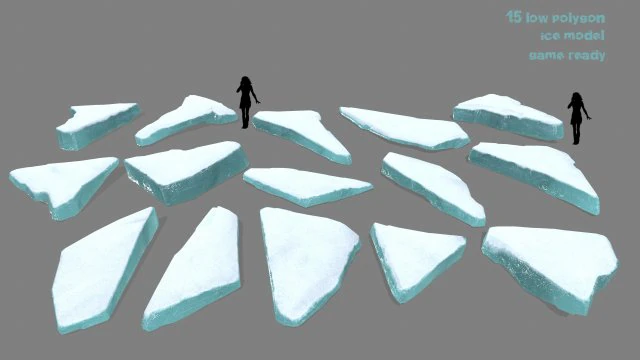 pedras de gelo Modelo 3D .c4d .max .obj .3ds .fbx .stl .blend 