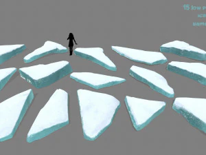 얼음 바위 3D 모델