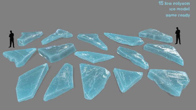 ice rocks Model 3D .c4d .max .obj .3ds .fbx .stl .blend