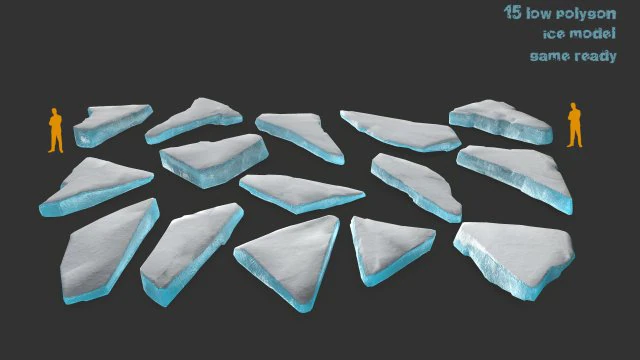 ice rocks 3D Model .c4d .max .obj .3ds .fbx .stl .blend 