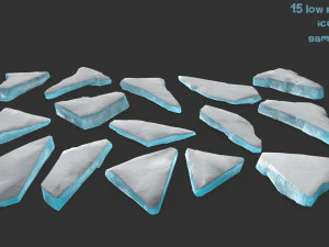 얼음 바위 3D 모델