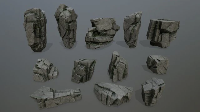 rocks 3D Model .c4d .max .obj .3ds .fbx .stl .blend 