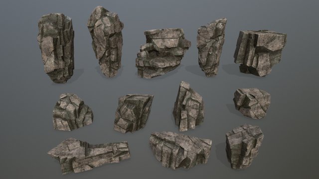 rocks 3D मॉडल .c4d .max .obj .3ds .fbx .stl .blend 