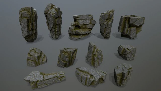 rocks 3D Model .c4d .max .obj .3ds .fbx .stl .blend 