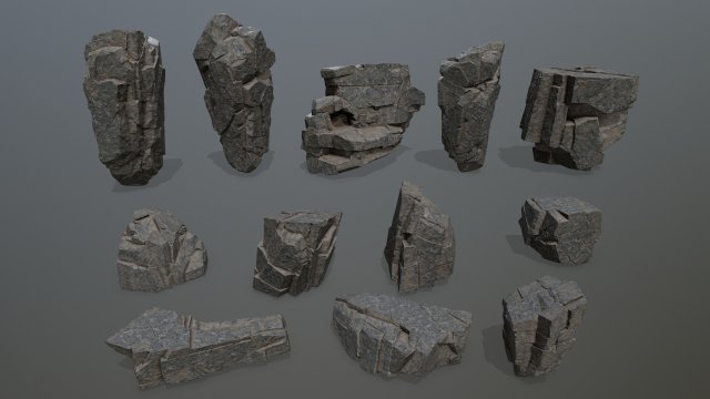 rocks 3D Model .c4d .max .obj .3ds .fbx .stl .blend 