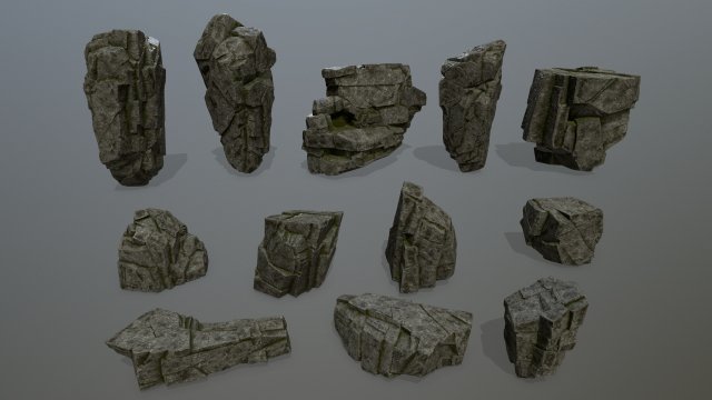 rocks Model 3D .c4d .max .obj .3ds .fbx .stl .blend