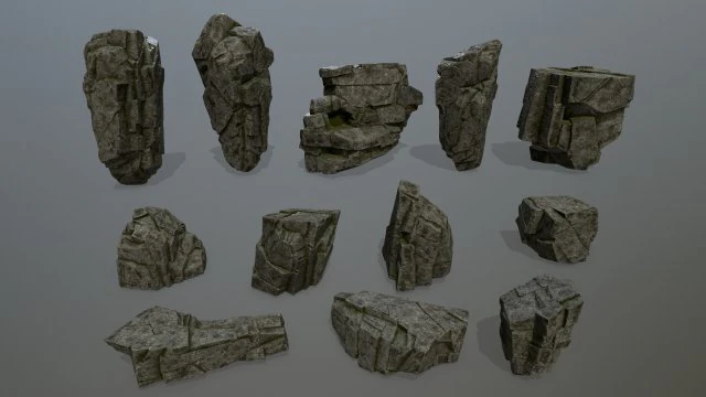 rocks 3D Model .c4d .max .obj .3ds .fbx .stl .blend 